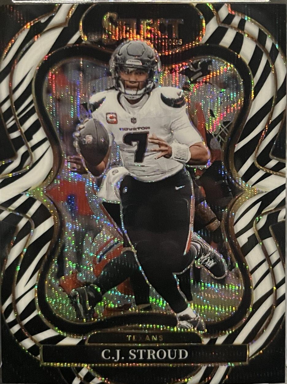 C.J. Stroud [Zebra Prizm] #334 Prices | 2025 Panini Select