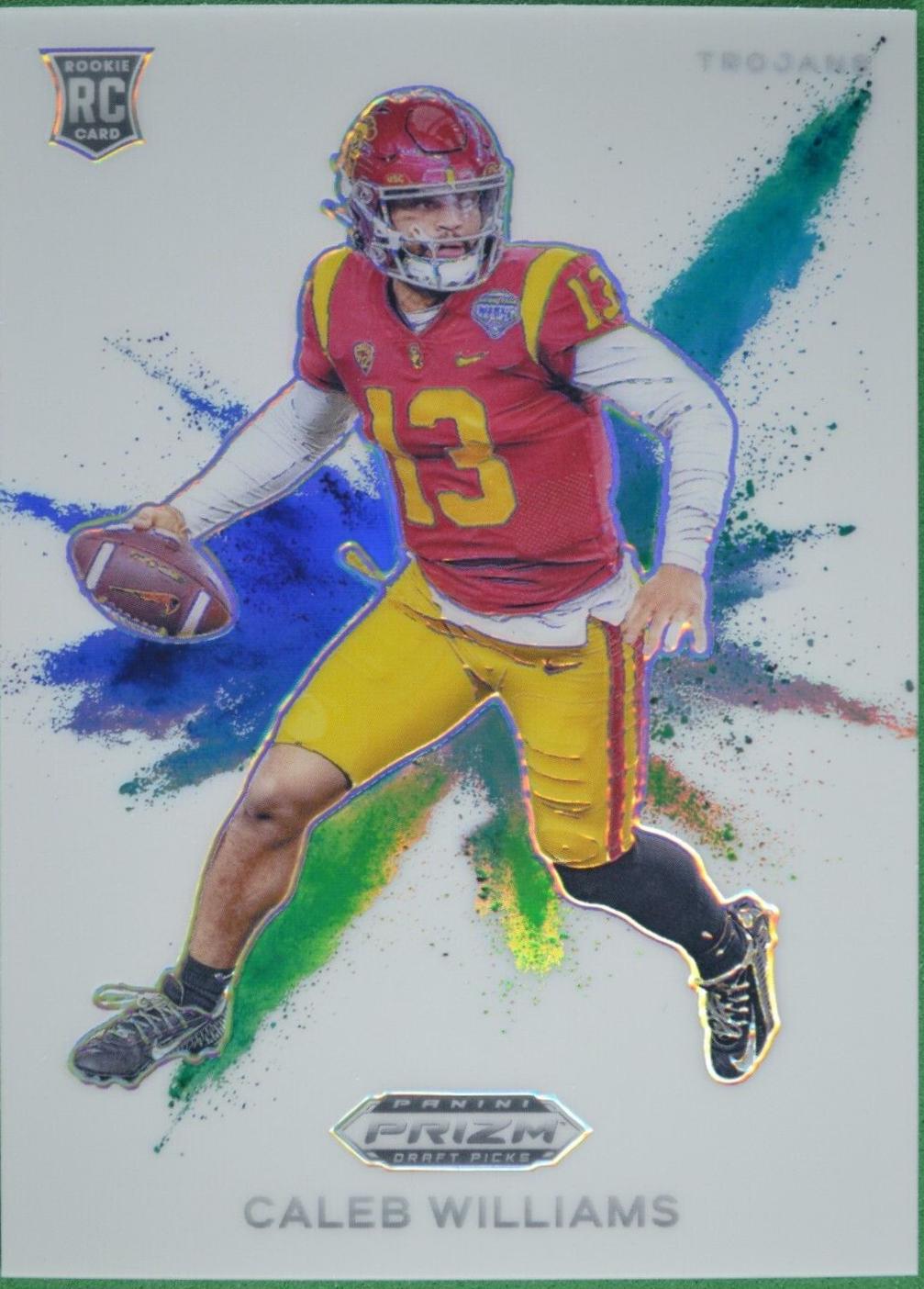 Caleb Williams #CB-36 Football Cards 2024 Panini Prizm Draft Picks Color Blast