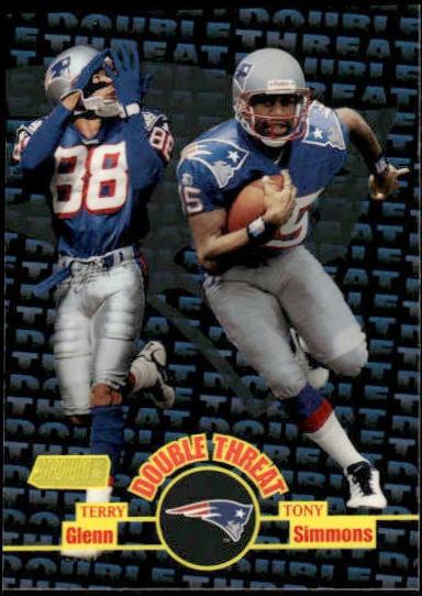 Terry Glenn, Tony Simmons #DT9 Football Cards 1998 Stadium Club Double Threat