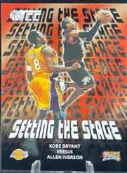 Kobe Bryant versus Allen Iverson #SS2 Basketball Cards 2001 Topps Tcc Setting the Stage