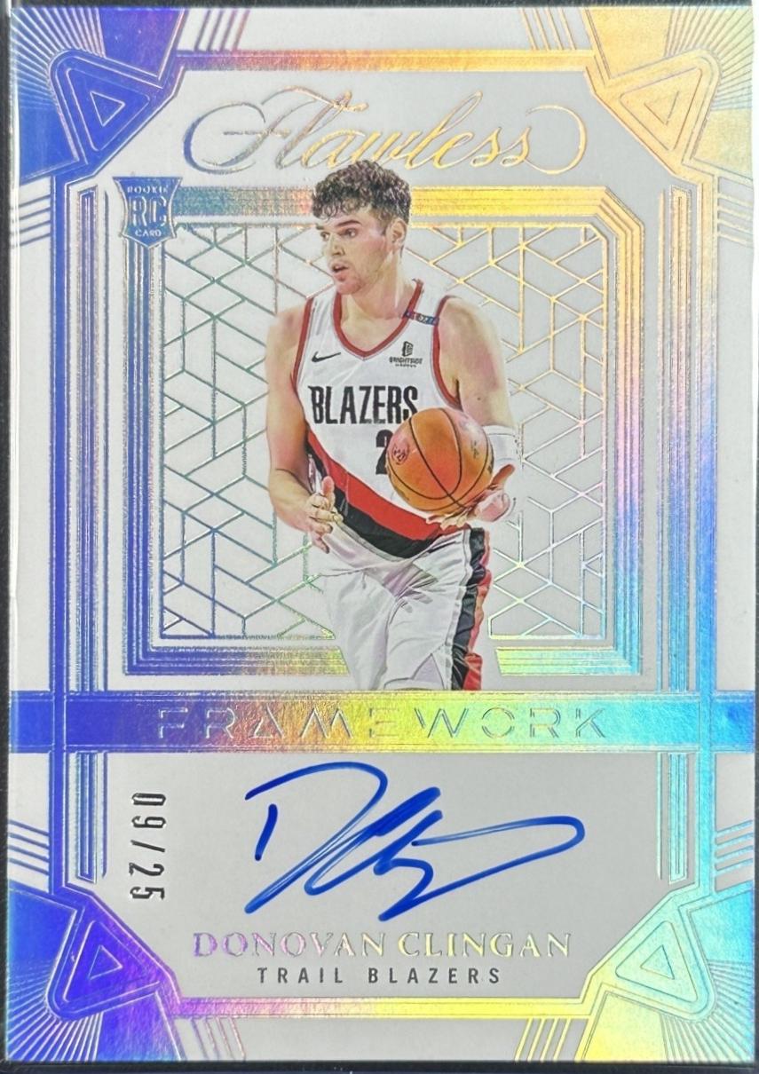 Donovan Clingan #13 2024 Panini Flawless Framework Signature Basketball