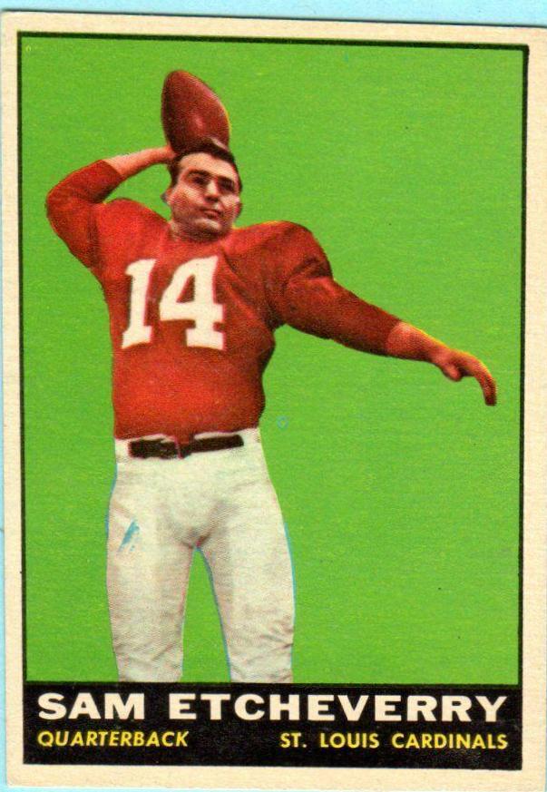 Sam Etcheverry #115 Football Cards 1961 Topps