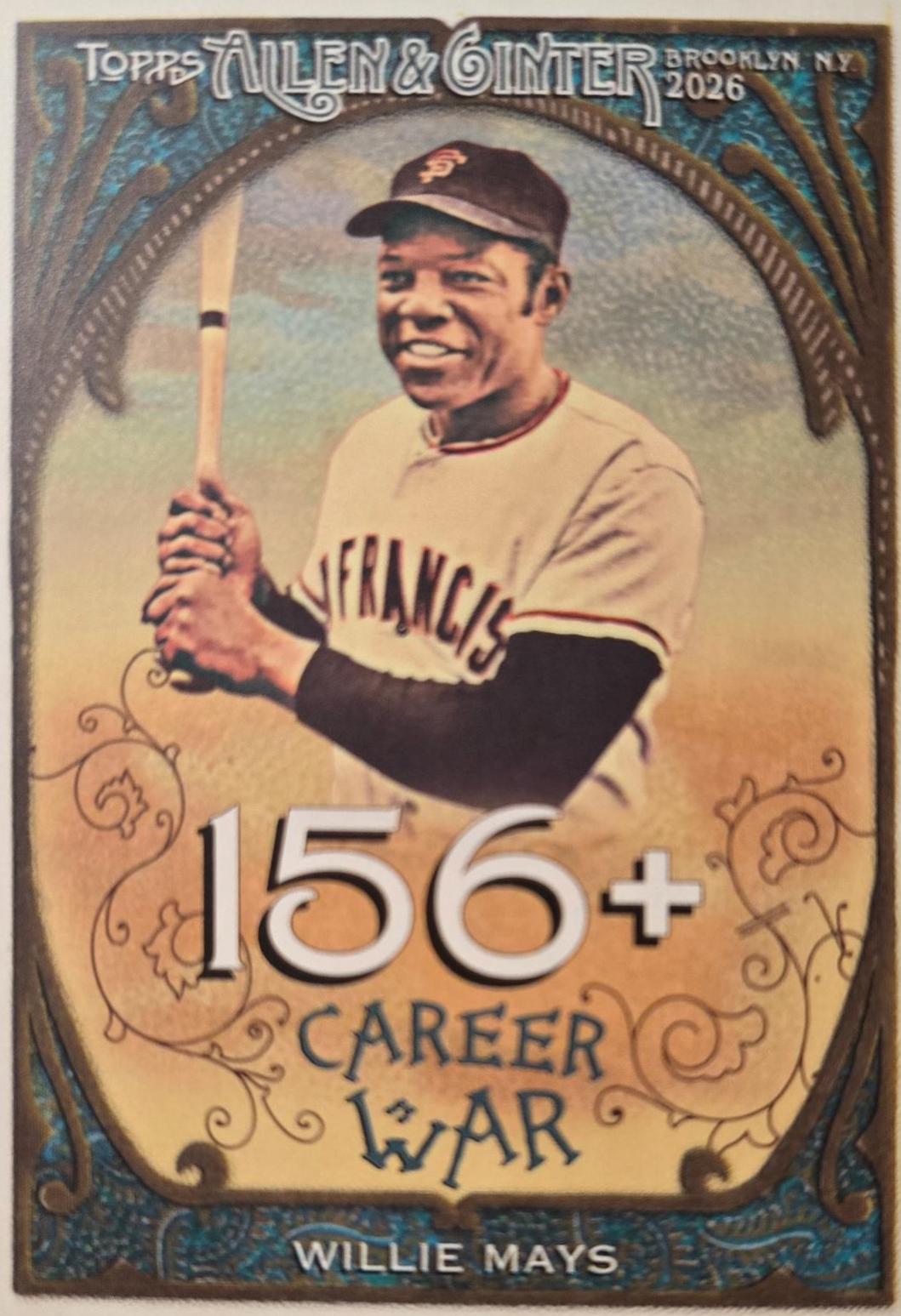 Willie Mays #CR-22 2026 Onit Athlete Gravity Career 250 Baseball