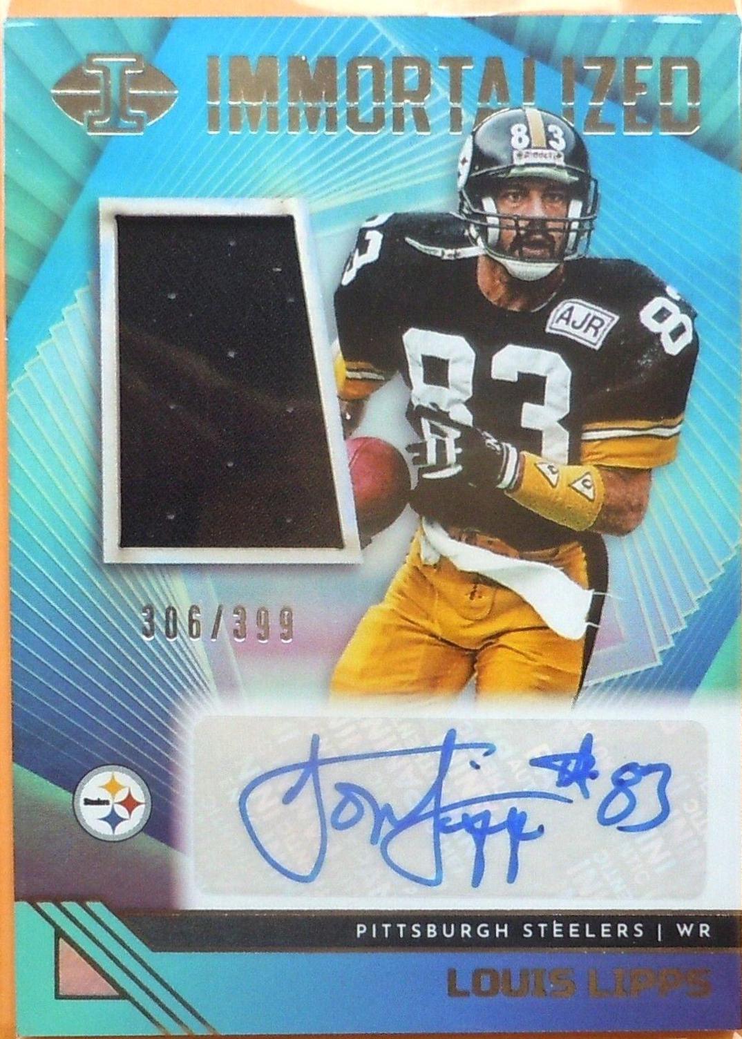 Louis Lipps #IJA-LL Football Cards 2023 Panini Illusions Immortalized Jersey Autograph