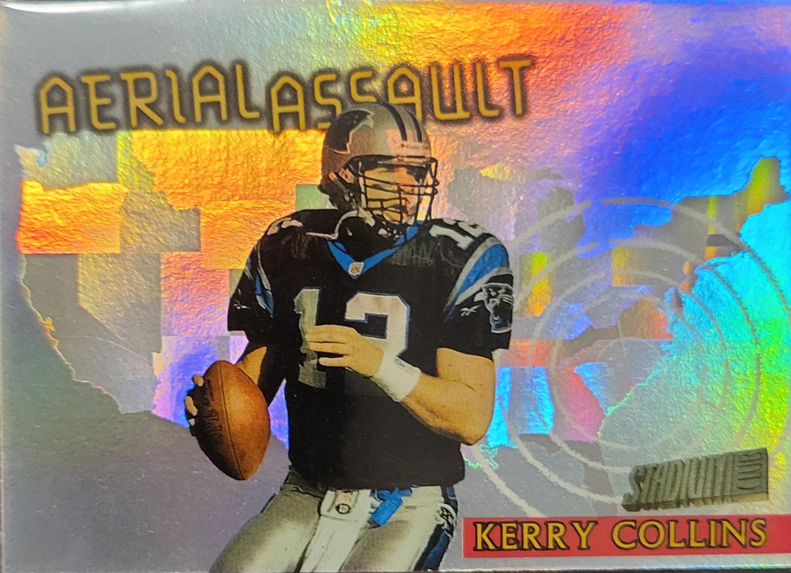 Kerry Collins #AA9 Football Cards 1997 Stadium Club Aerial Assault