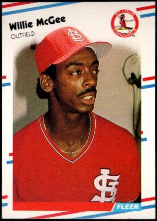Willie McGee #42 Baseball Cards 1988 Fleer