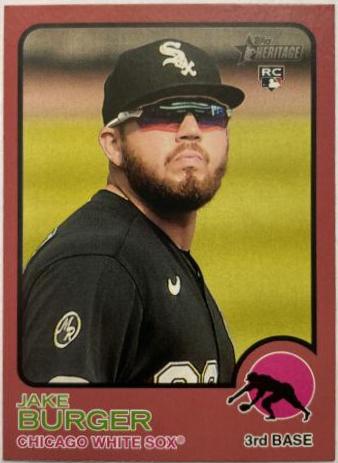 Jake Burger #381 2022 Topps Heritage Baseball