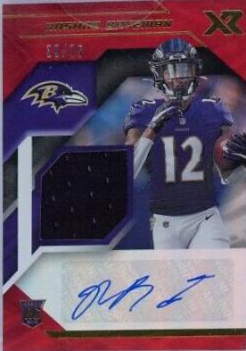 Rashod Bateman #RSA-RBA Football Cards 2021 Panini XR Rookie Swatch Autographs