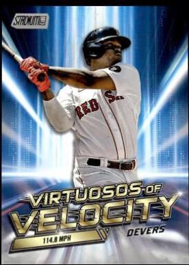 Rafael Devers #VV-16 Baseball Cards 2023 Stadium Club Virtuosos of Velocity