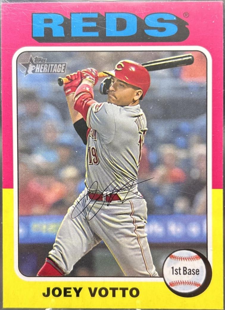 Joey Votto #255 Baseball Cards 2024 Topps Heritage Color Swap