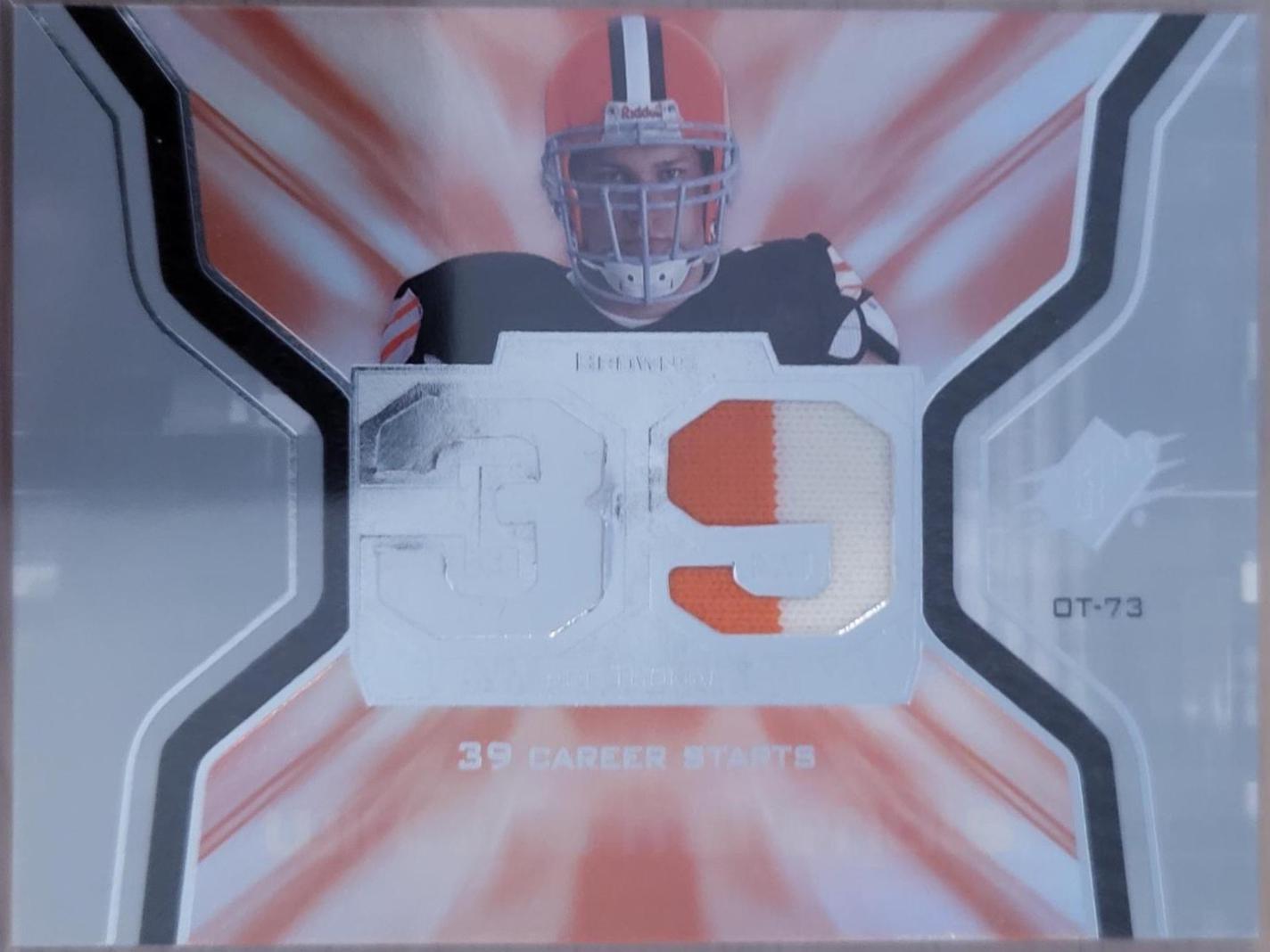 Joe Thomas #WMS-JT 2007 Spx Winning Materials Stat Football
