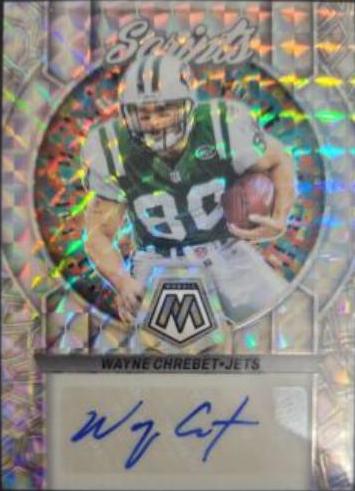 Wayne Chrebet #S41 Football Cards 2023 Panini Mosaic Scripts Autographs