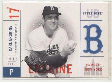Carl Erskine #2 Baseball Cards 2001 Upper Deck Legends of NY