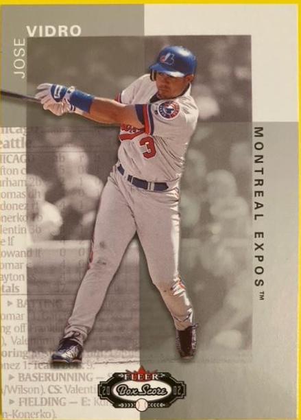 Jose Vidro #87 Baseball Cards 2002 Fleer Box Score