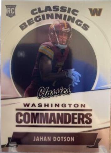 Jahan Dotson #CB-13 Football Cards 2022 Panini Classics Beginnings
