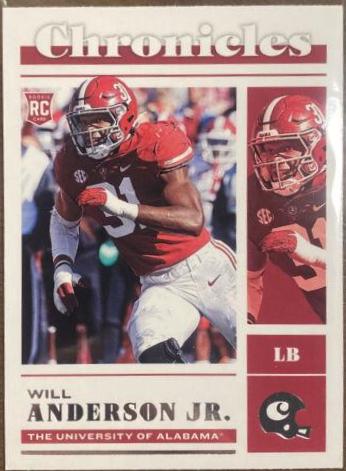 Will Anderson Jr. #12 Football Cards 2023 Panini Chronicles Draft Picks