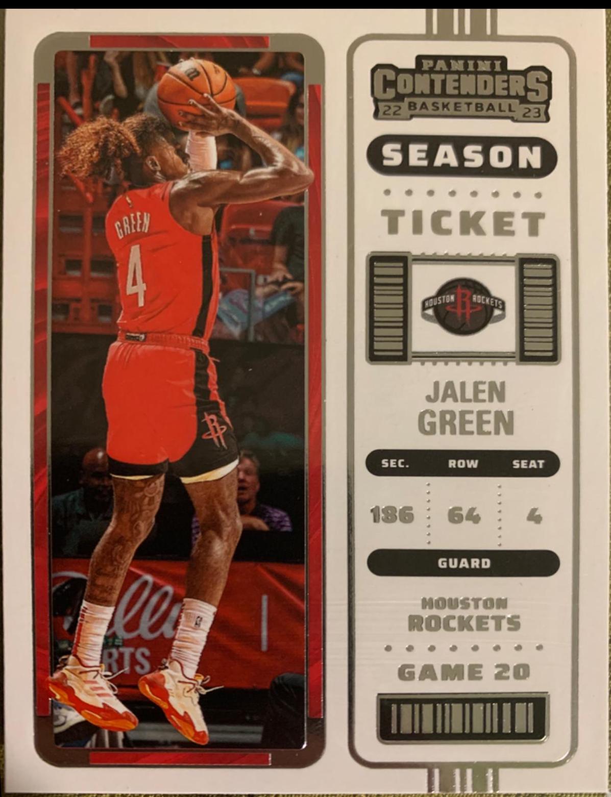 Jalen Green #70 Basketball Cards 2022 Panini Contenders