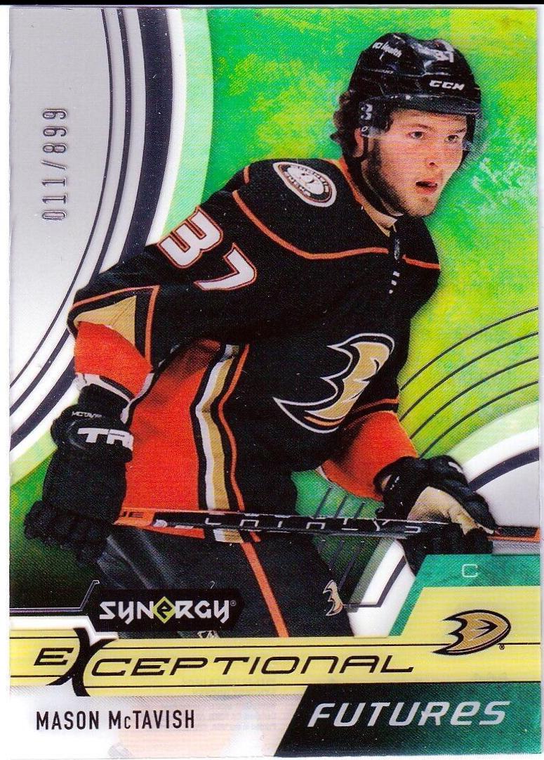 Mason McTavish #EF-MM Hockey Cards 2021 Upper Deck Synergy Exceptional Futures