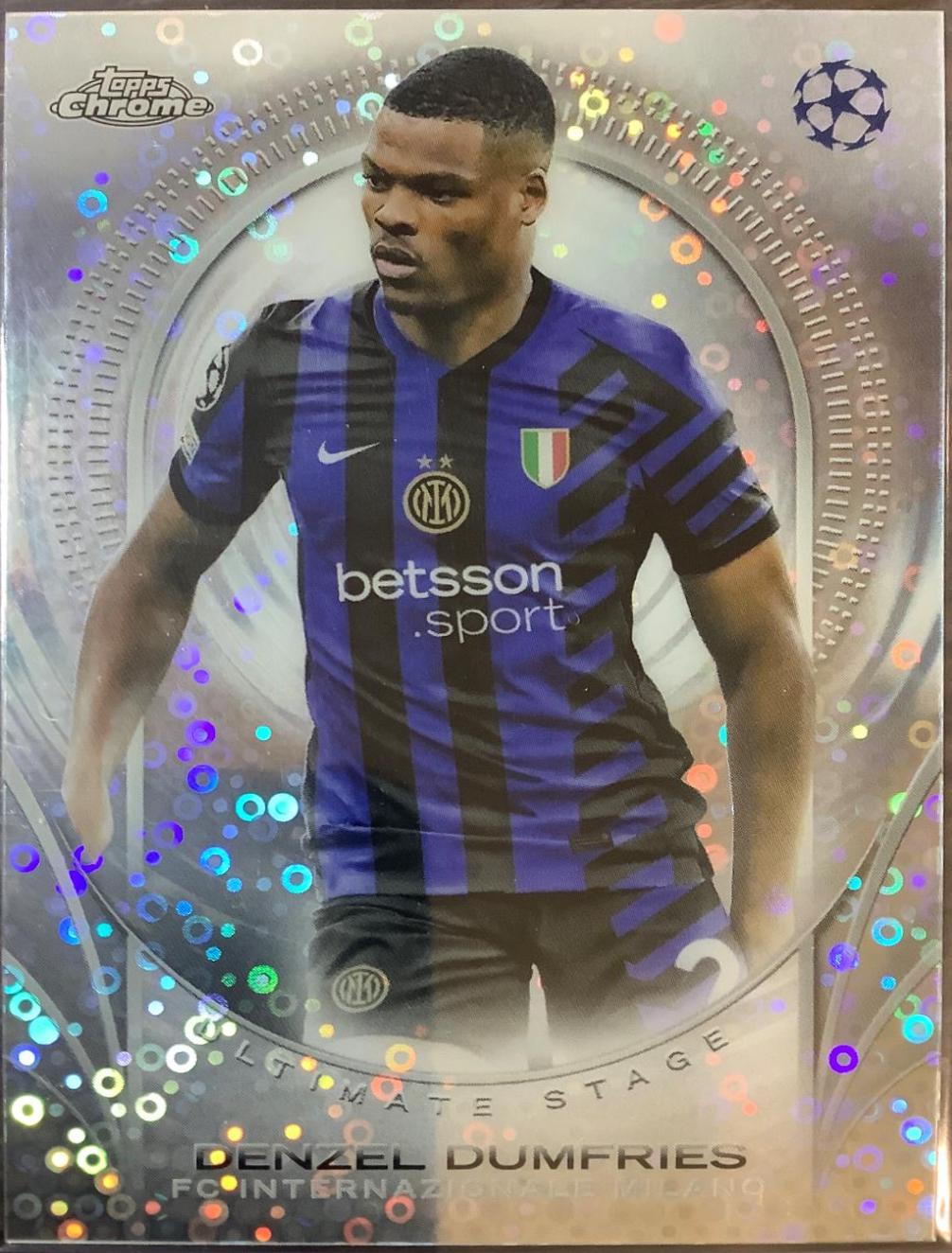 Denzel Dumfries #USC-21 Soccer Cards 2024 Topps Chrome UEFA Club Ultimate Stage