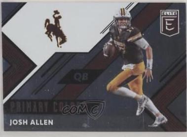 Josh Allen #4 Football Cards 2018 Panini Elite Draft Picks Primary Colors