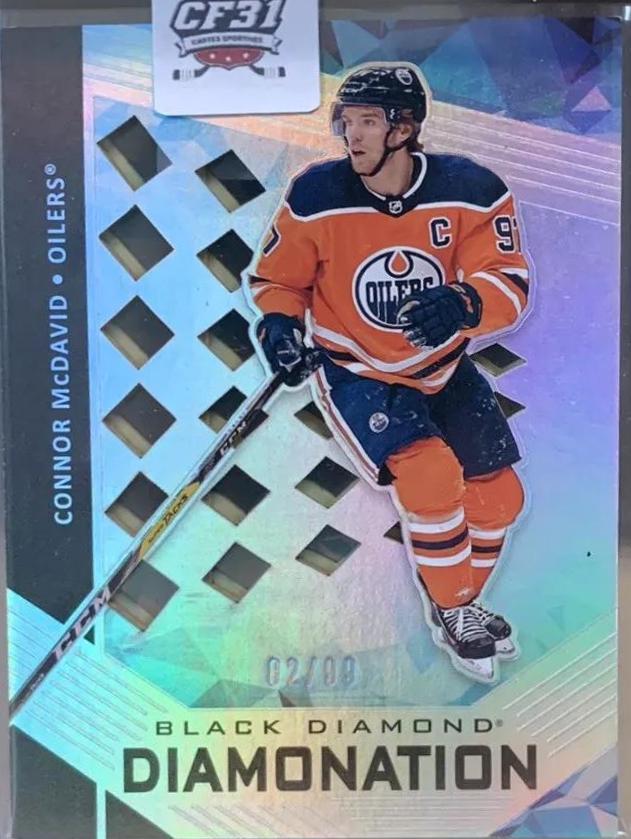 Connor McDavid #D-CM Hockey Cards 2020 Upper Deck Black Diamond Diamonation