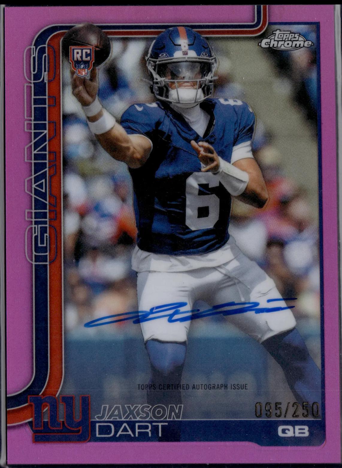 Jaxson Dart [Pink Refractor] #RA-JD Prices | 2025 Topps Chrome