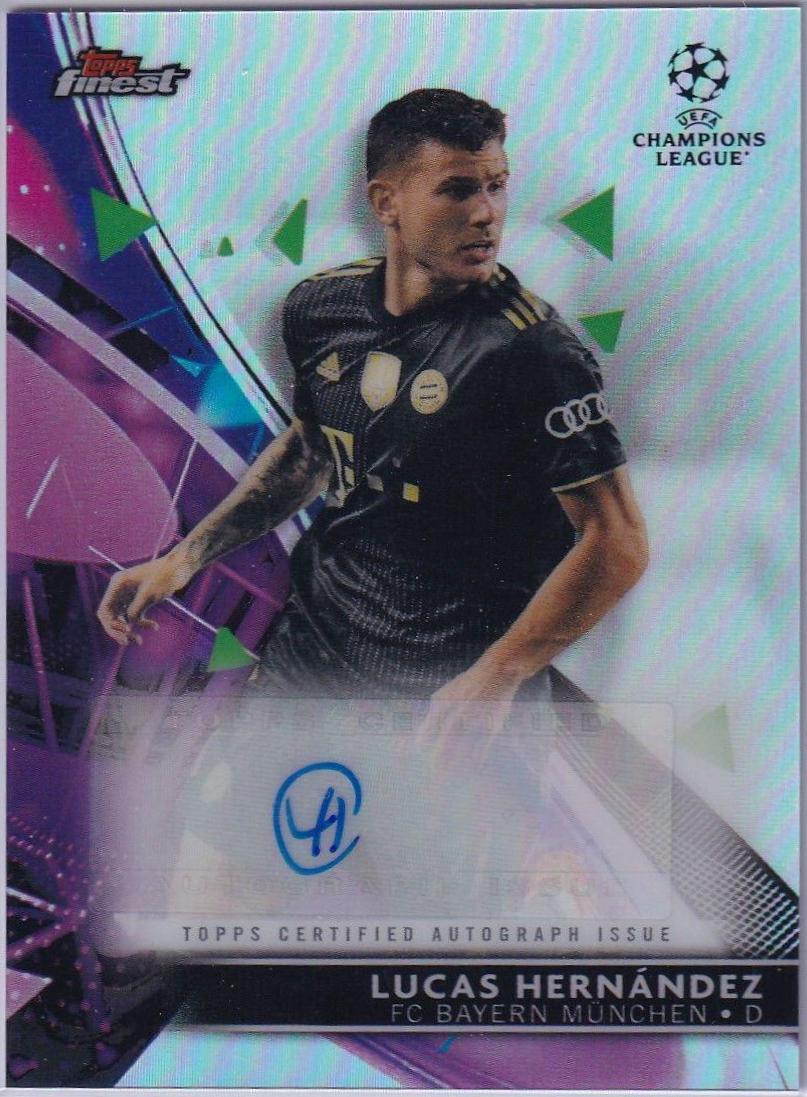 Lucas Hernandez #BA-LH 2021 Topps Finest UEFA Champions League Autographs