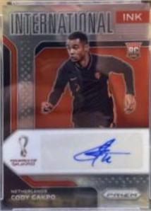 Cody Gakpo Soccer Cards 2022 Panini Prizm World Cup International Ink Autograph