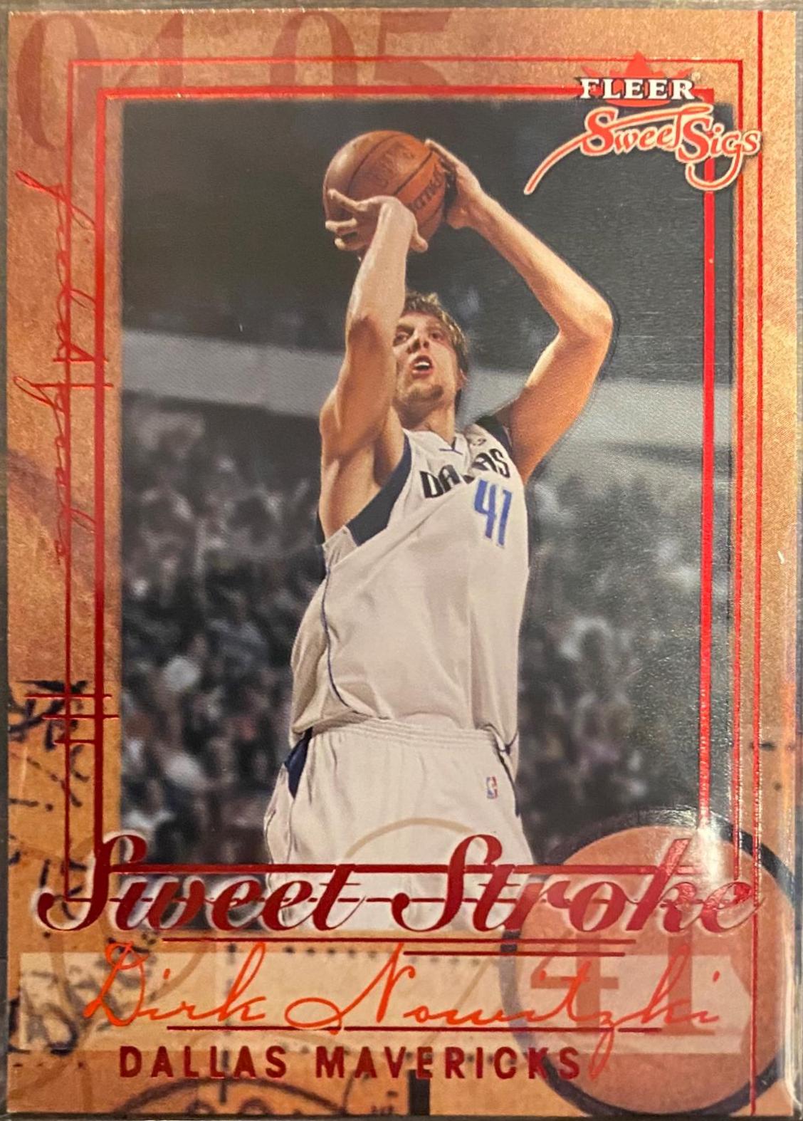 Dirk Nowitzki #8 Basketball Cards 2004 Fleer Sweet Sigs Sweet Stroke