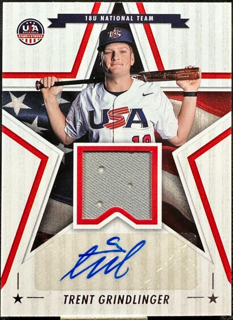 Trent Grindlinger #SSM-TG 2025 Panini Stars & Stripes Baseball Signature Materials