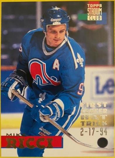 Mike Ricci #3 Hockey Cards 1994 Stadium Club