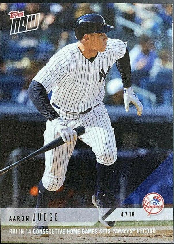 Aaron Judge #46 Baseball Cards 2018 Topps Now