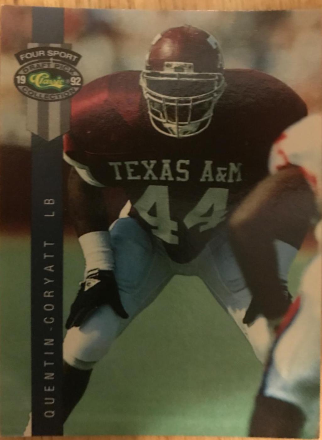Quentin Coryatt #78 Football Cards 1992 Classic 4 Sport