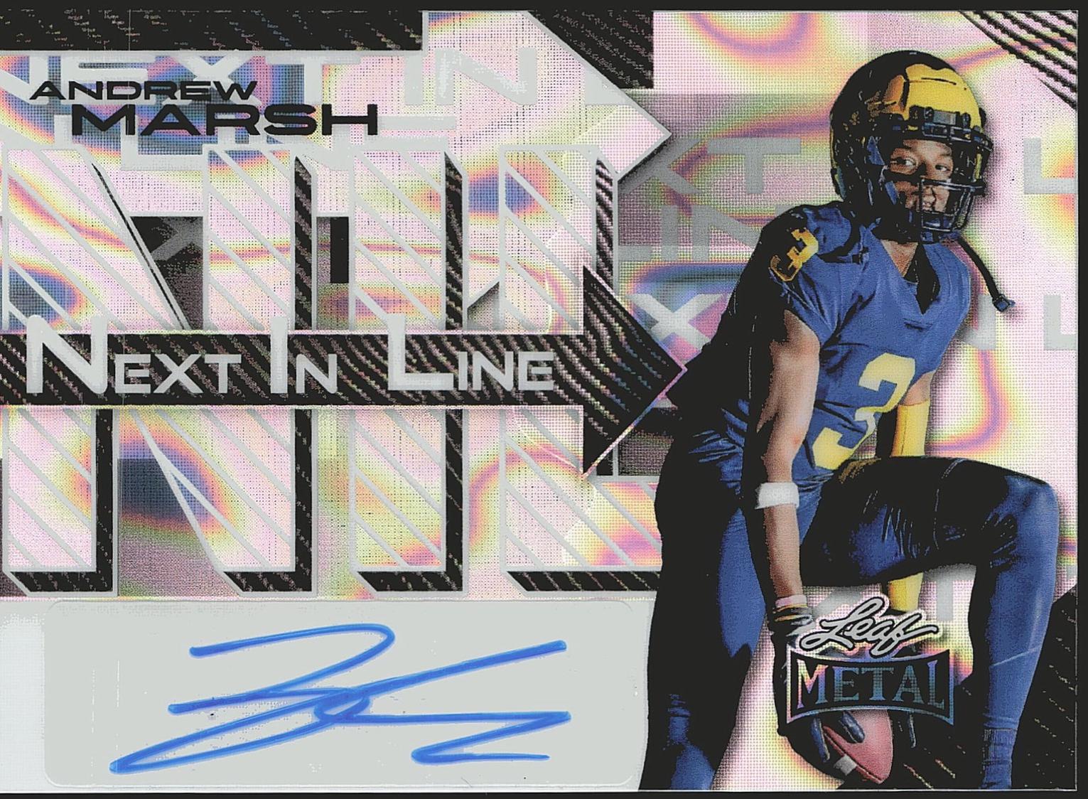 Andrew Marsh #NL-AM1 2025 Leaf Metal Football Next In Line