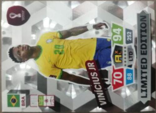 Vinicius Jr. Soccer Cards 2022 Panini Adrenalyn XL FIFA World Cup Qatar Limited Edition