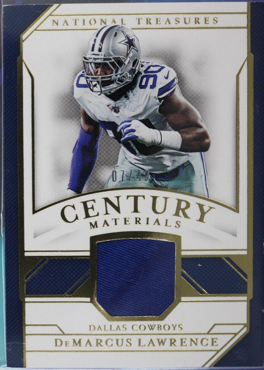 DeMarcus Lawrence Football Cards 2018 National Treasures Century Materials