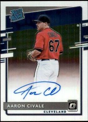 Aaron Civale #RRS-AC Baseball Cards 2020 Panini Donruss Optic Rated Rookies Signatures