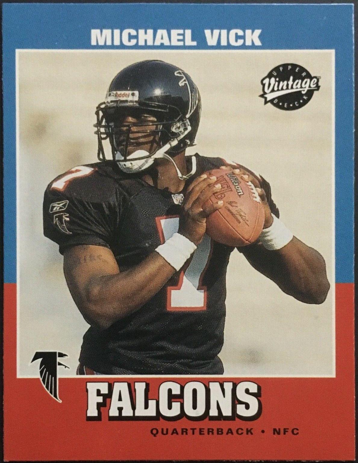 Michael Vick #204 Football Cards 2001 Upper Deck Vintage