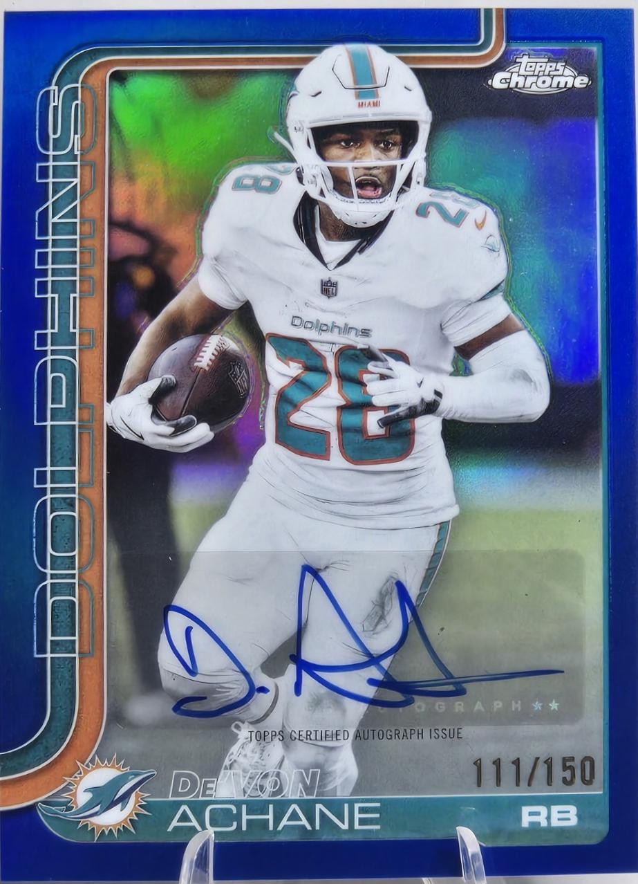 De'Von Achane [Blue Refractor] #BA-DA