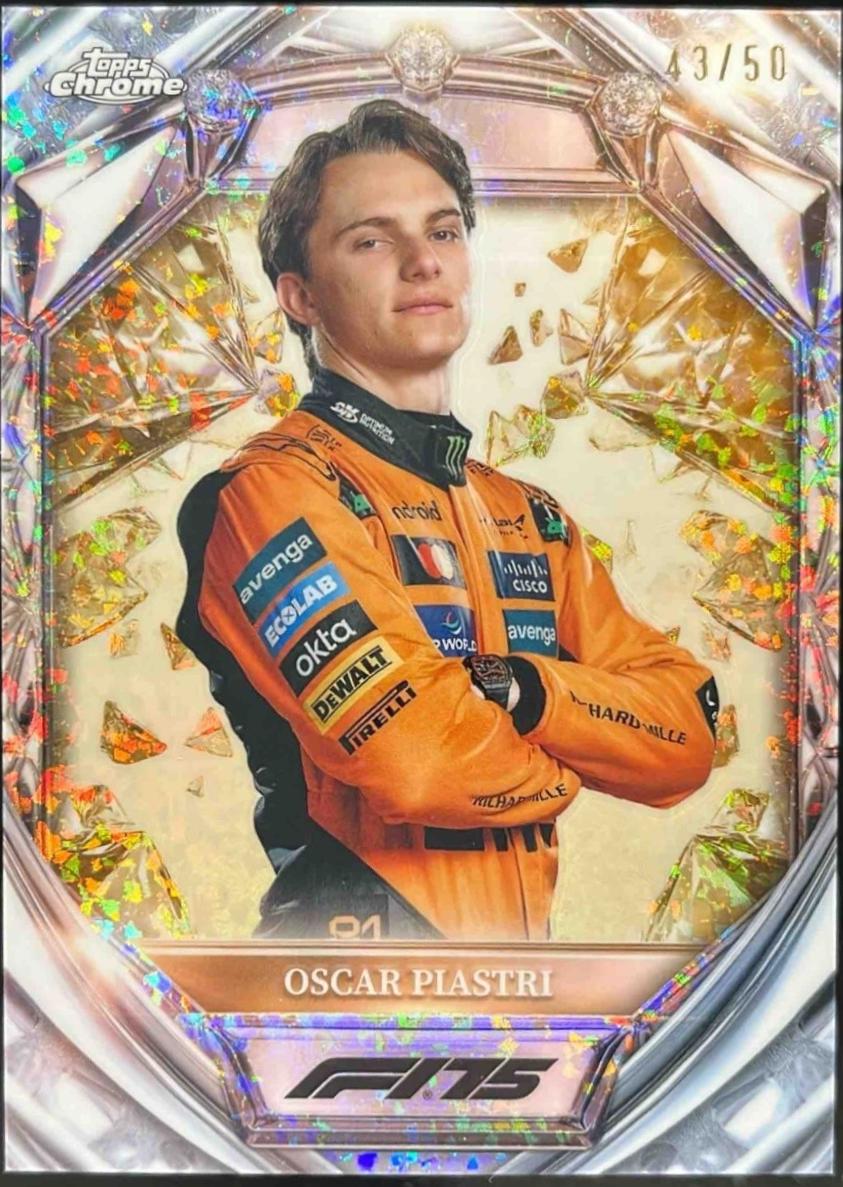 Oscar Piastri [Gold Mini-Diamond Refractor] #D75-6