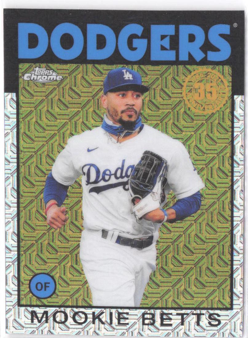Mookie Betts #86BC-13 Baseball Cards 2021 Topps 1986 Chrome Silver Pack