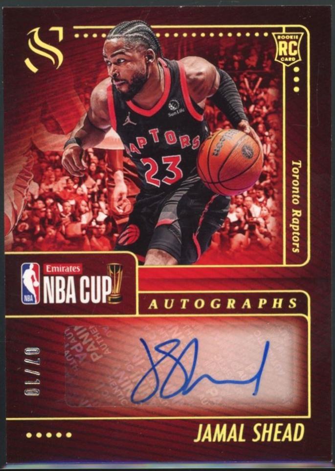 Jamal Shead #15 2024 Panini Silhouette NBA Cup Autograph