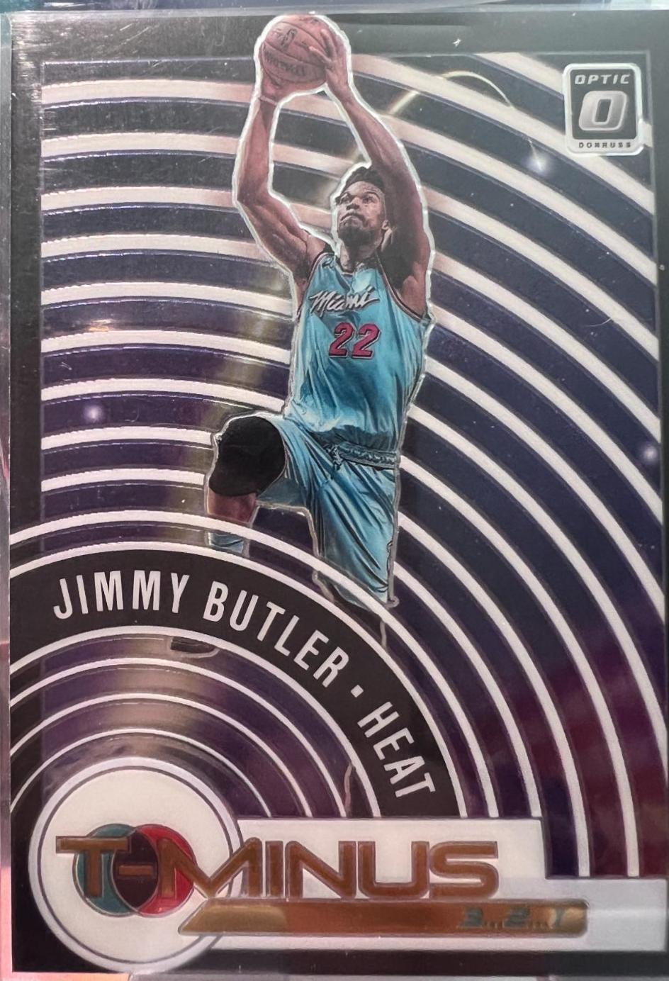 Jimmy Butler #5 Basketball Cards 2019 Panini Donruss Optic T-Minus 3,2,1