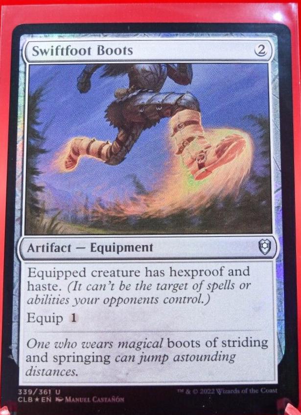 Swiftfoot Boots [Foil] (Magic Commander Legends: Battle for Baldur's Gate)