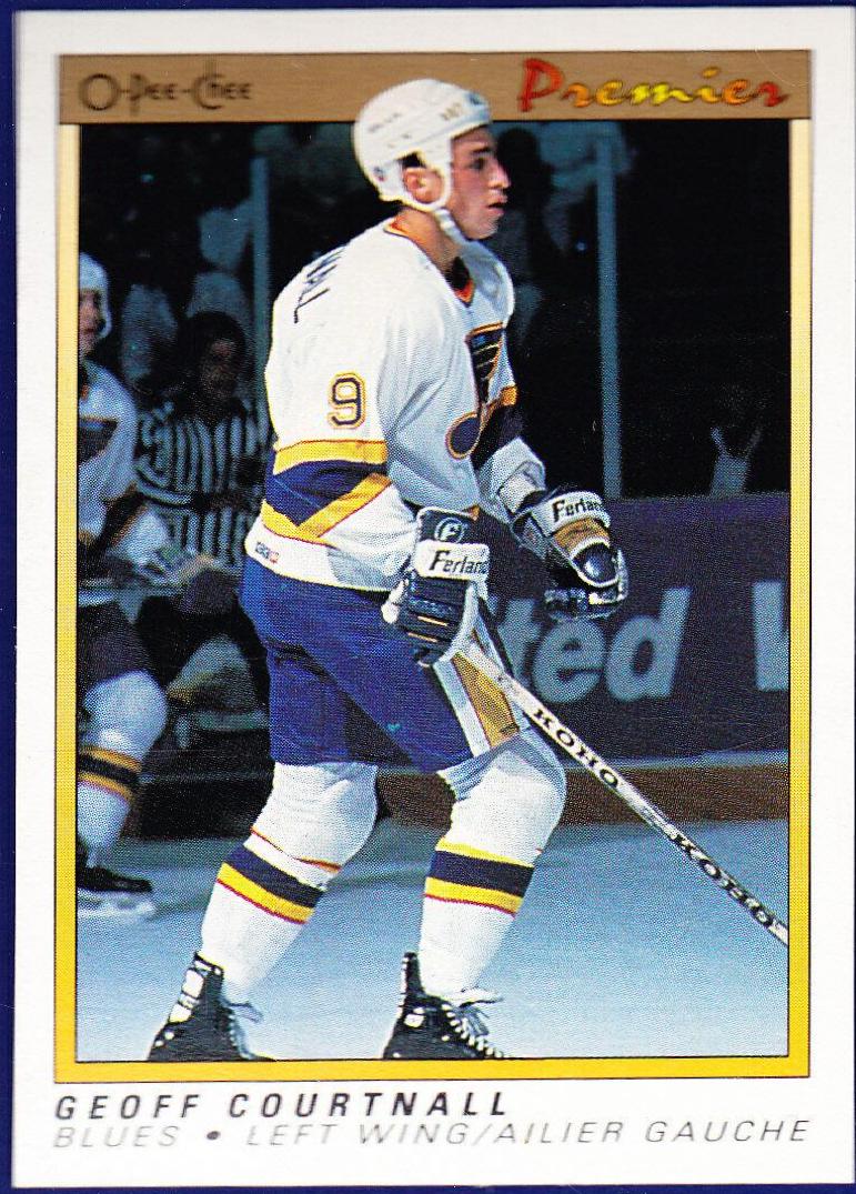 Geoff Courtnall #18 Hockey Cards 1990 O-Pee-Chee Premier