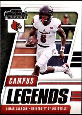 Lamar Jackson #17 Football Cards 2021 Panini Contenders Draft Picks Campus Legends