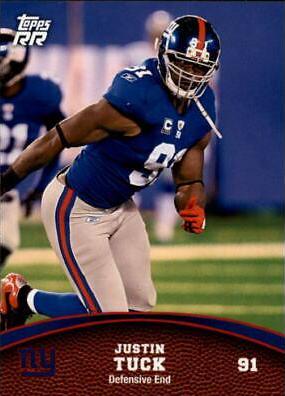 Justin Tuck #48 Football Cards 2011 Topps Rising Rookies