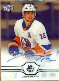 Josh Bailey #CC-JB Hockey Cards 2020 Upper Deck Clear Cut Autographs