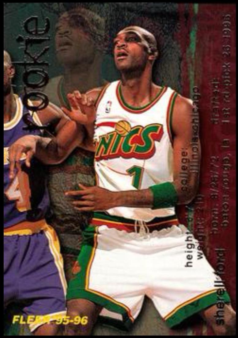 Sherell Ford #292 Basketball Cards 1995 Fleer