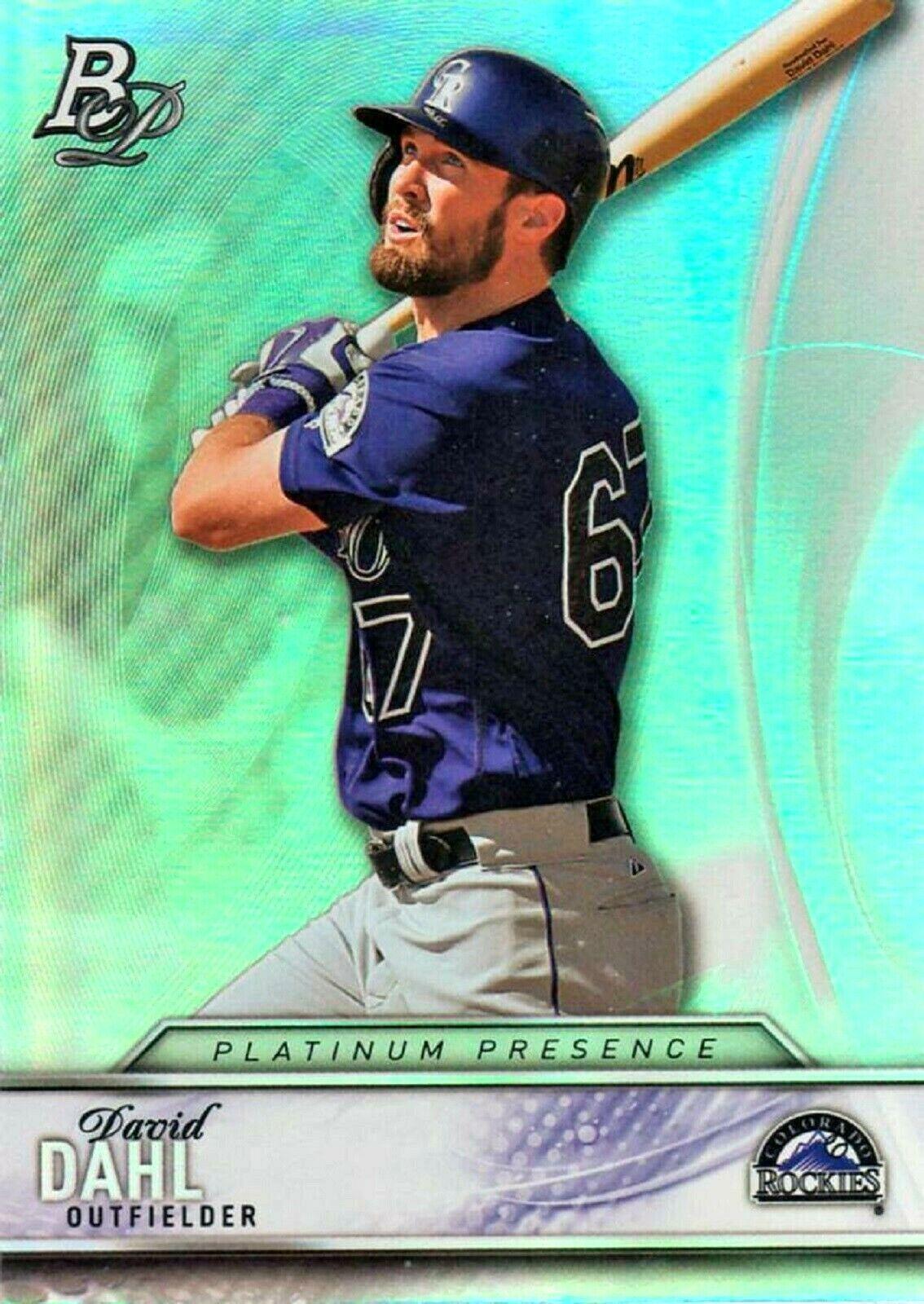 David Dahl #PP-11 Baseball Cards 2016 Bowman Platinum Presence